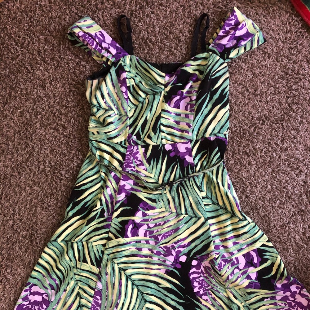 Eva Mendes Off the Shoulder Floral Dress